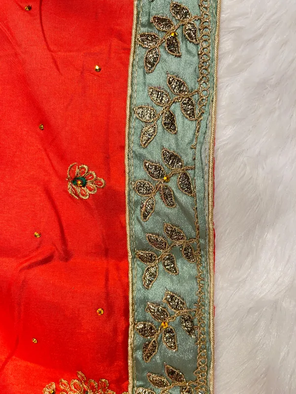 Orange_Cotton_Blend_Zari_Embroidery_Banarasi_Saree_600KS_9