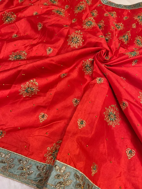 Orange_Cotton_Blend_Zari_Embroidery_Banarasi_Saree_600KS_9