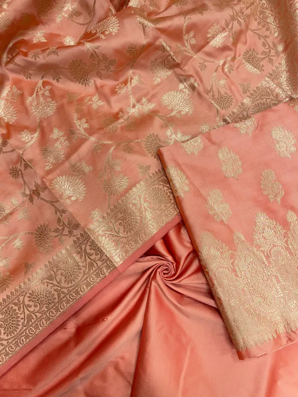 Peach_Semi_Katan_Silk_Handloom_Banarasi_3_pcs_Suit_Set_MUB_SK22