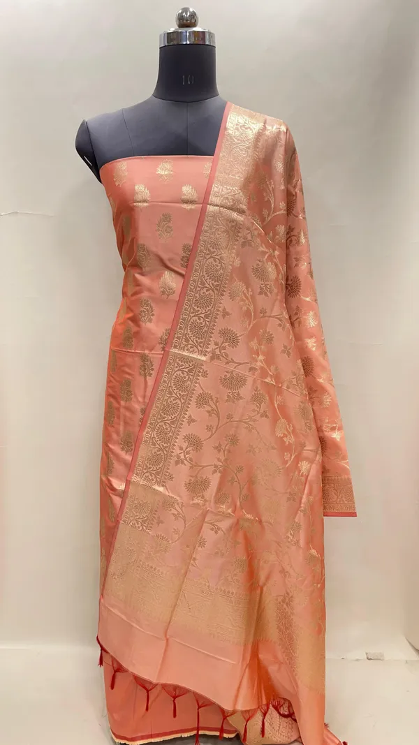 Peach_Semi_Katan_Silk_Handloom_Banarasi_3_pcs_Suit_Set_MUB_SK22
