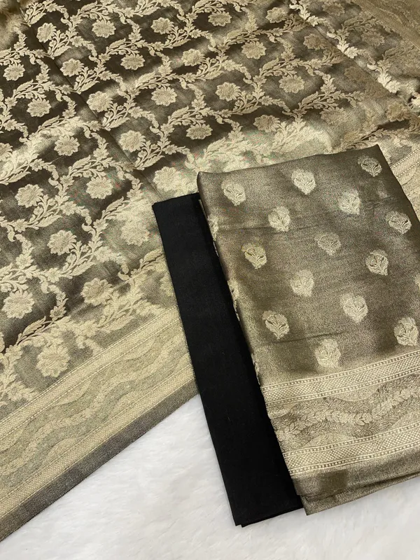 Puresilk_Handloom_Black_Tissue_Silk_Banarasi_3_pcs_Suit_Set_RHN_TSU3