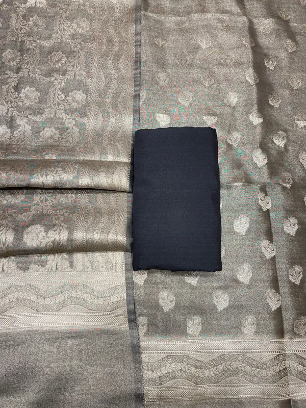 Puresilk_Handloom_Black_Tissue_Silk_Banarasi_3_pcs_Suit_Set_RHN_TSU3