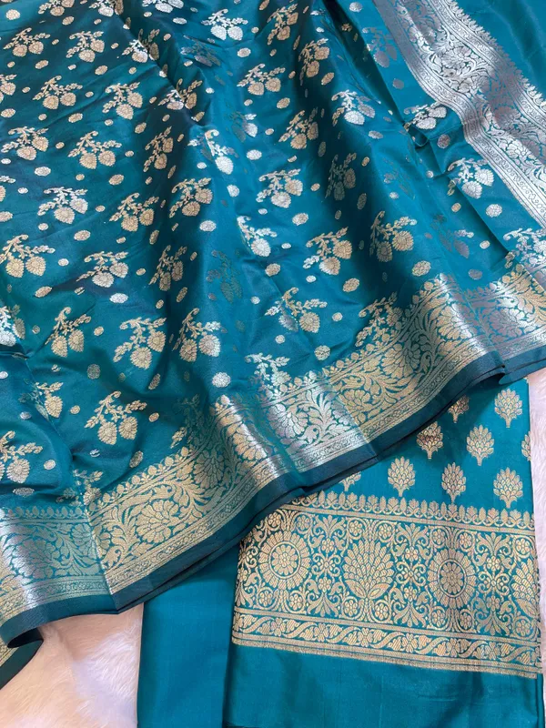 Seagreen_Semi_Silk__Floral_Booti_Banarasi_3_pcs_Suit_Set_900AJ_SK6