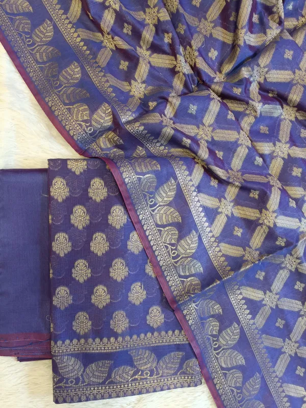 Violet_Blue_Cotton_Blend_Floral_Zari_Booti_with_Zig-Zag_Zari_Jaal_Dupatta_Banarasi_Suit_65SHL_PV6