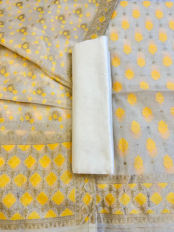 White_Pure_Cotton_Dyable_Floral_Gold_Minakari_Zari_Booti_Banarasi_Suit_160AJ_PCTN12