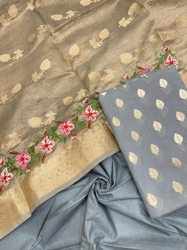Blue_Pure_Cotton_Embroidery_Tissue_Dupatta_Banarasi_3_pcs_Suit_Set_IM_PCEM2