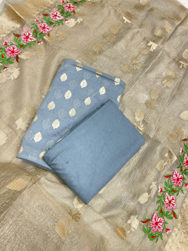 Blue_Pure_Cotton_Embroidery_Tissue_Dupatta_Banarasi_3_pcs_Suit_Set_IM_PCEM2