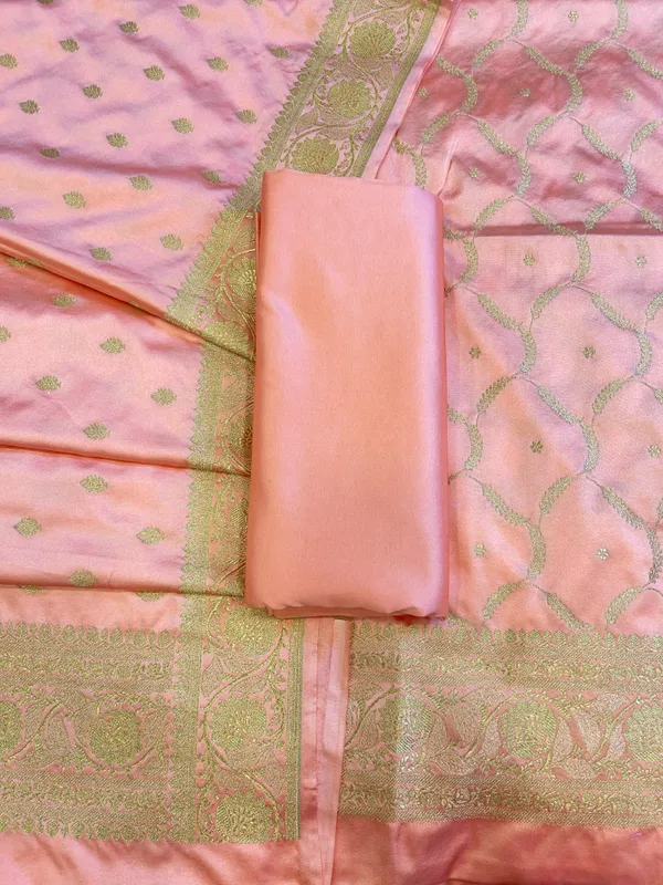 Peach_Mashru_Silk_Floral_Zari_Booti_with_Zari_Jaal_Dupatta_Handloom_Banarasi_3_pcs_Suit_Set_3000AJ_MSR10