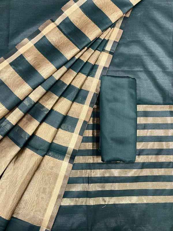 Dark_Green_Cotton_Silk_Banarasi_3_pcs_Suit_Set_650JD_CS5