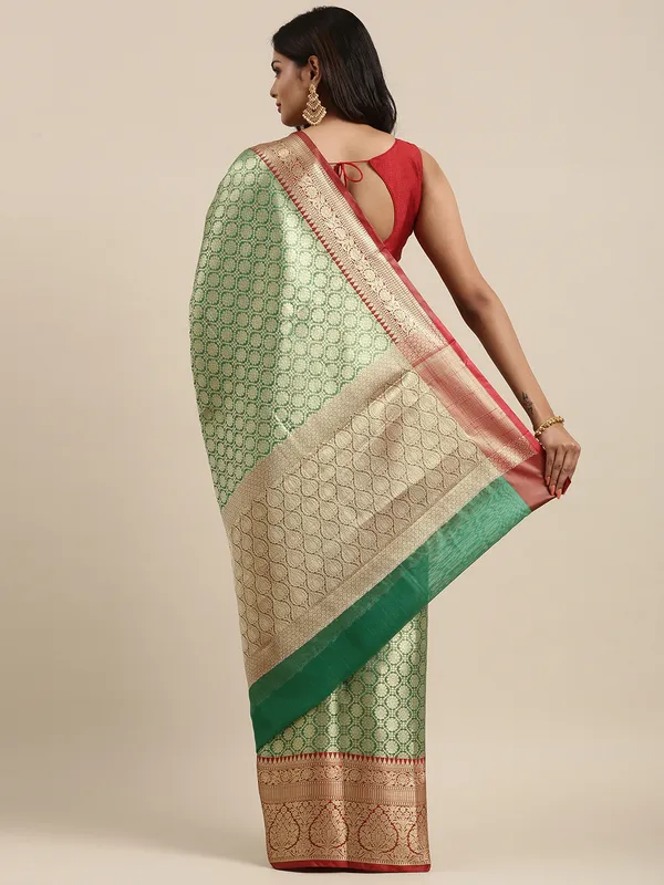 Green_Kanchi_Silk_Banarasi_Sarees_For_Women_GEBE26