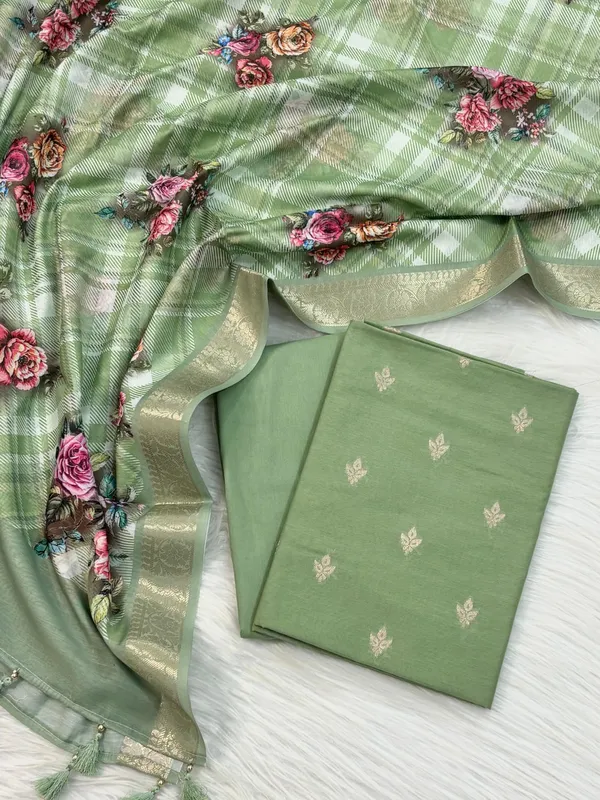 Green_Pure_Mercerised_Cotton_Banarasi_Suit_with_Zari_Weaving_&_Chanderi_Digital_Print_Dupatta_1000SKL_MC2