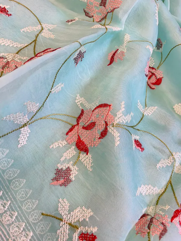 Pure_Handloom_Seagreen_Kora_Organza_Resham_Floral_Mina_Jaal_Embroidered_Mina_Border_Banarasi_Saree_480AJ_ME6