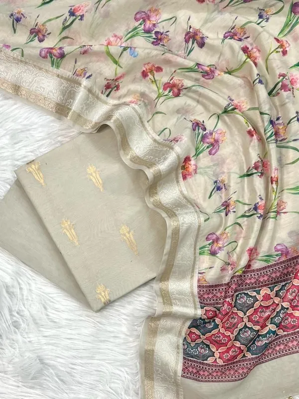 Beige_Pure_Mercerised_Zari_Booti_with_Digital_Print_Dupatta_Banarasi_Suit_1100SKL_PMD1