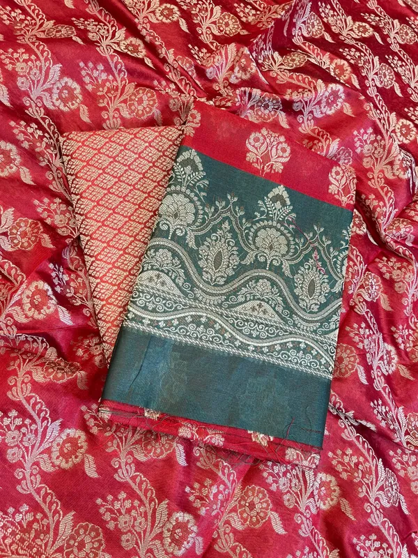 Red_Cotton_Alfi_Resham_Floral_Boota_Contrast_Darkgreen_Border_Banarasi_Suit_600AJ_PJS9