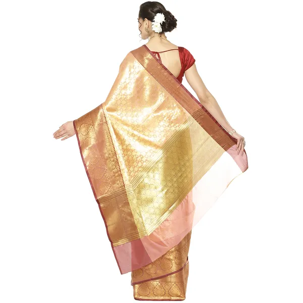 Peach_Kanchi_Silk_Banarasi_Sarees_For_Women_GEBE19