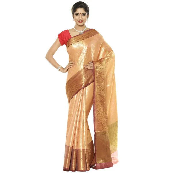 Peach_Kanchi_Silk_Banarasi_Sarees_For_Women_GEBE19