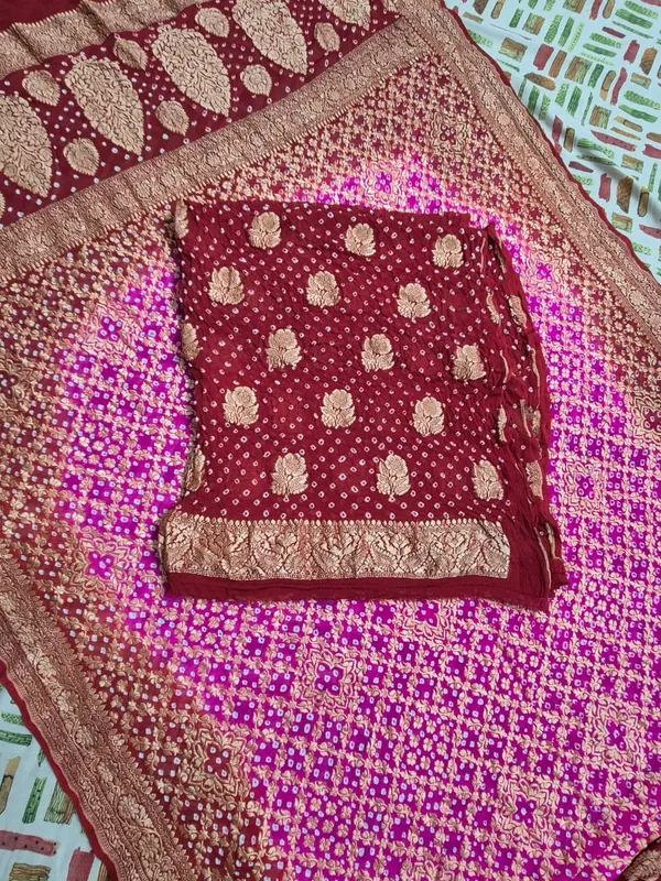 Pure_Handloom_Burgundy_Khaddi_Georgette_Banarasi_Suit_with_Contrast_Bandhani_Dupatta_78SKL_KG4