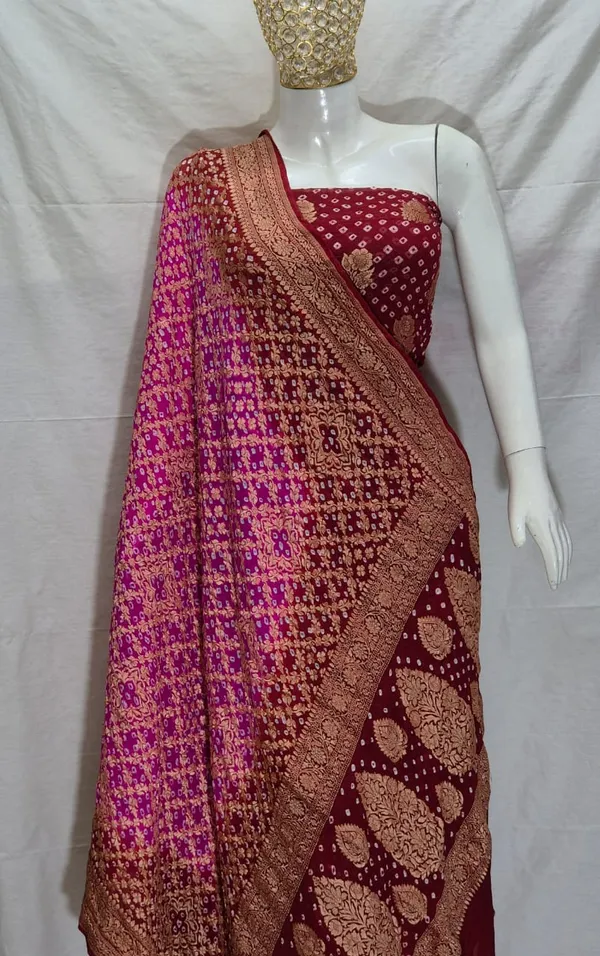 Pure_Handloom_Burgundy_Khaddi_Georgette_Banarasi_Suit_with_Contrast_Bandhani_Dupatta_78SKL_KG4