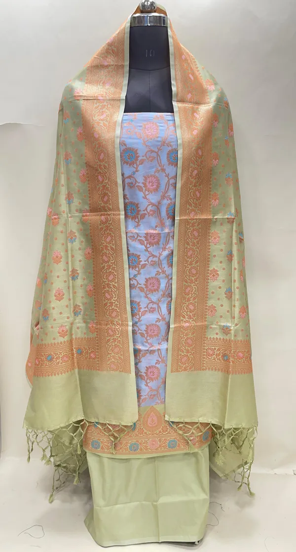 Humairah_Presents_Sky_Blue_Semi_Katan_Silk_Floral_Minakari_Jaal_3_pcs_Suit_Set_with_Contrast_Green_Bottom_and_Minakari_Floral_Booti_Light_Green_Dupatta_ASD_149