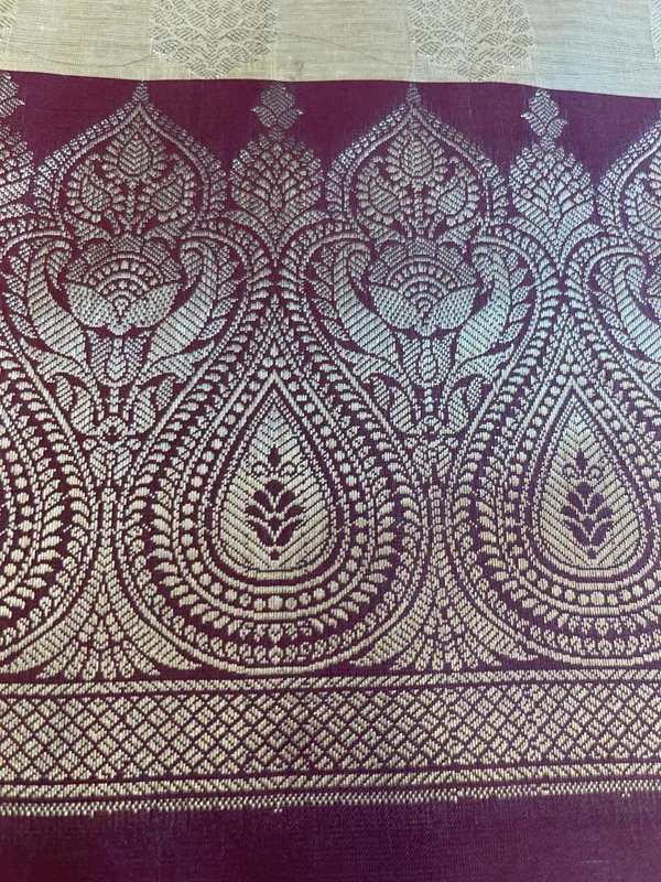 Beige_Art_Silk_Floral_Zari_Booti_Contrast_Banarasi_Suit_with_Maroon_Dupatta_625AJ_TPT40