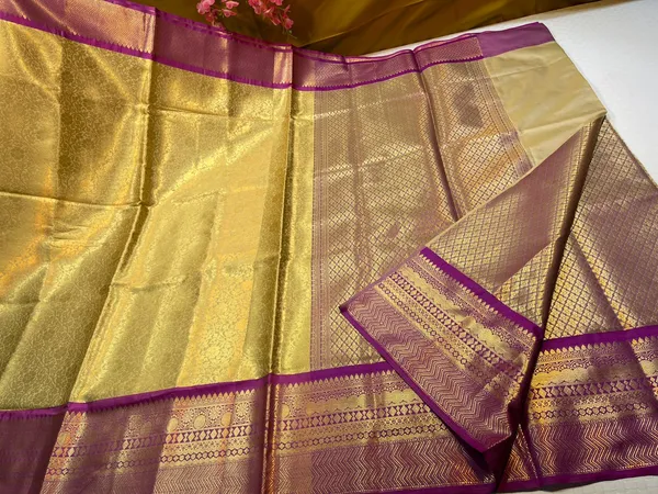 Light_Gold_Semi_Kanchi_Silk_Contrast_Pink_Border_Banarasi_Saree_MS_SK21