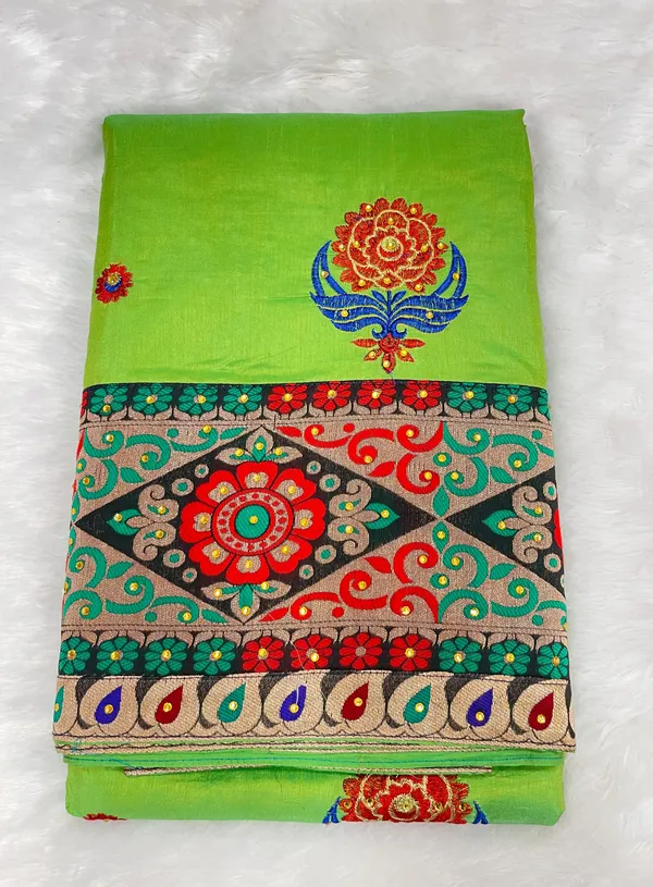 Light_Green_Cotton_Blend_Zari_Embroidery_Banarasi_Saree_600KS_6