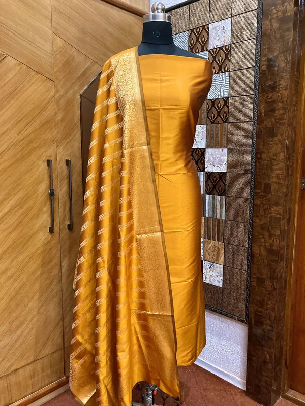 Mustard_Gold_Katan_Silk_Plain_Banarasi_Suit_with_Stripe_Zari_Dupatta_625SKL_KP7