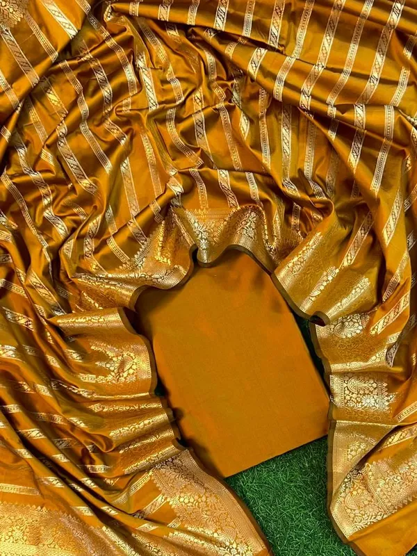 Mustard_Gold_Katan_Silk_Plain_Banarasi_Suit_with_Stripe_Zari_Dupatta_625SKL_KP7