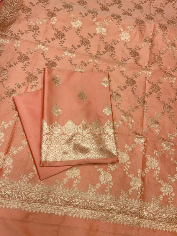 Peach_Semi_Katan_Silk_Handloom_Banarasi_3_pcs_Suit_Set_MUB_SK98