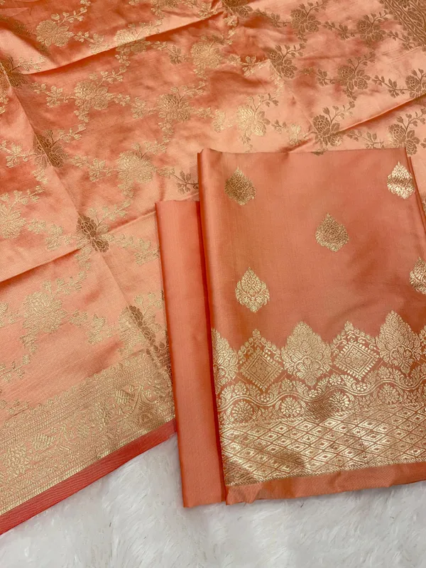 Peach_Semi_Katan_Silk_Handloom_Banarasi_3_pcs_Suit_Set_MUB_SK98