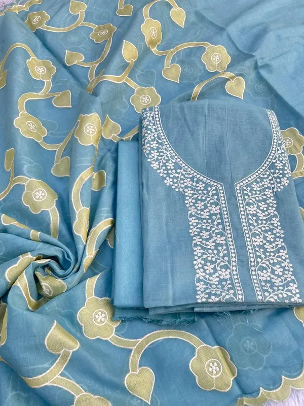 Serene_Blue_Pure_Mercerised_Cotton_Suit_with_Neck_Embroidery_and_Resham_Jaal_Dupatta_1350SKL_MCE3