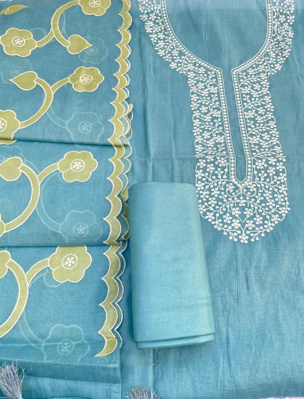 Serene_Blue_Pure_Mercerised_Cotton_Suit_with_Neck_Embroidery_and_Resham_Jaal_Dupatta_1350SKL_MCE3