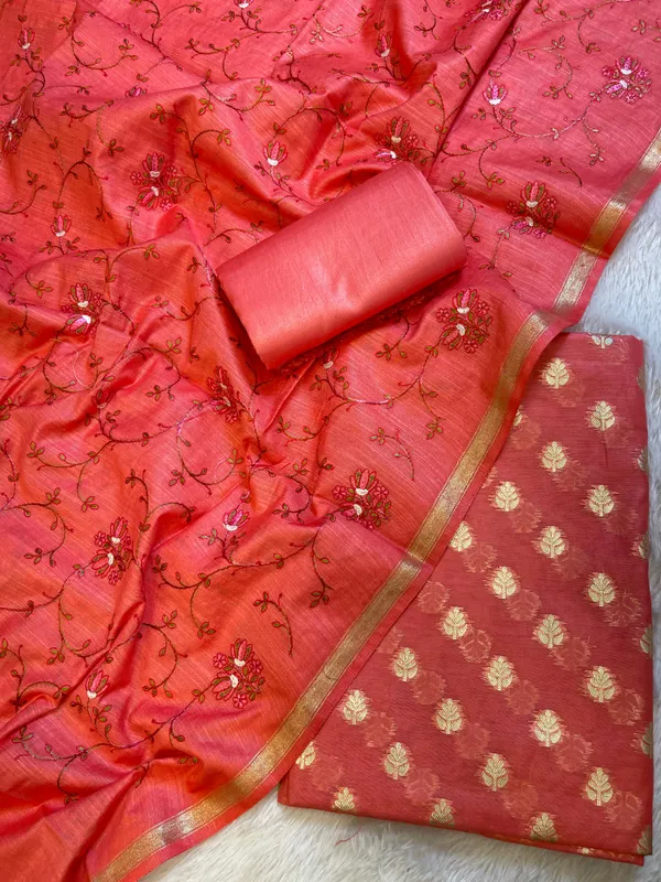 Red_Mercerise_Cotton_Floral_Zari_Booti_with_Embroidery_Dupatta_Banarasi_Suit_125IM_PCME1