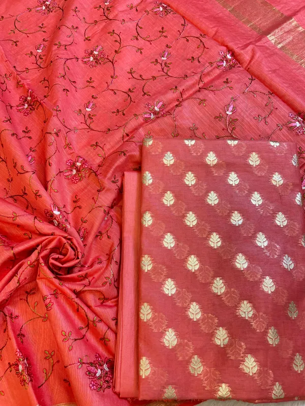 Red_Mercerise_Cotton_Floral_Zari_Booti_with_Embroidery_Dupatta_Banarasi_Suit_125IM_PCME1
