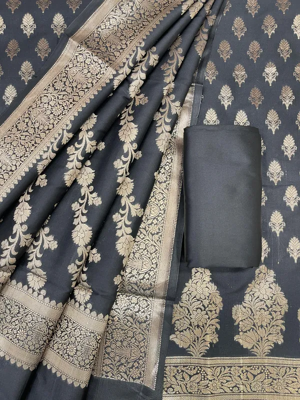 Black_Katan_Silk_Zari_Border_Banarasi_3_pcs_Suit_Set_800JD_KB3