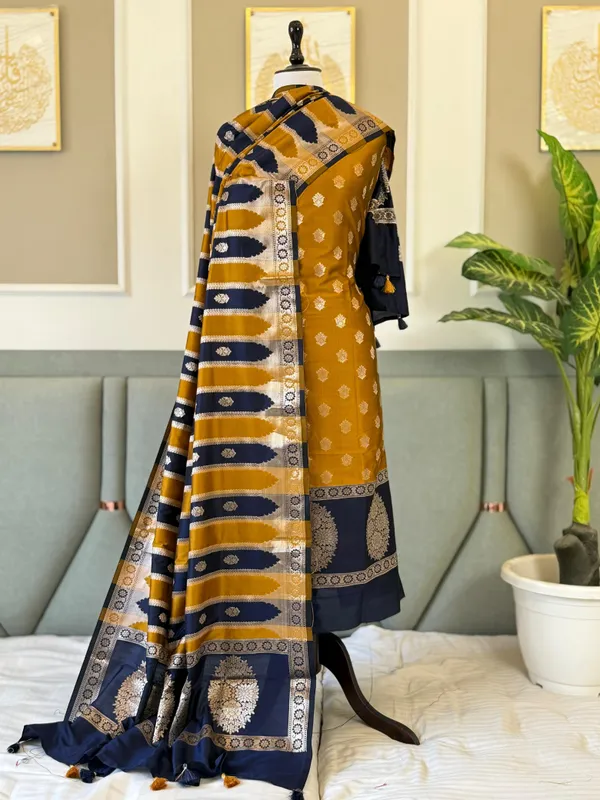 Mustard_Gold_Katan_Silk_Floral_Zari_Booti_Skirt_Daman_Banarasi_Suit_with_Fancy_Stripe_Dupatta_130PNJ_KS8