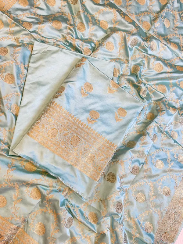 Seagreen_Mashru_Silk_Floral_Zari_Booti_with_Zari_Jaal_Dupatta_Handloom_Banarasi_3_pcs_Suit_Set_3000AJ_MSR19