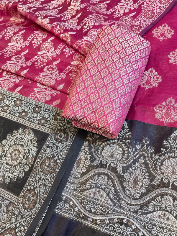 Magenta_Cotton_Alfi_Resham_Floral_Boota_Contrast_Black_Border_Banarasi_Suit_600AJ_PJS12