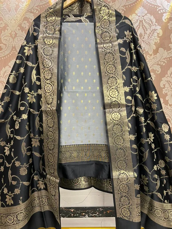 Classic_Grey_Chanderi_Cotton_Lorex_Zari_Booti_Banarasi_Suit_with_Black_Jaal_Dupatta_1050ASG_CCL2