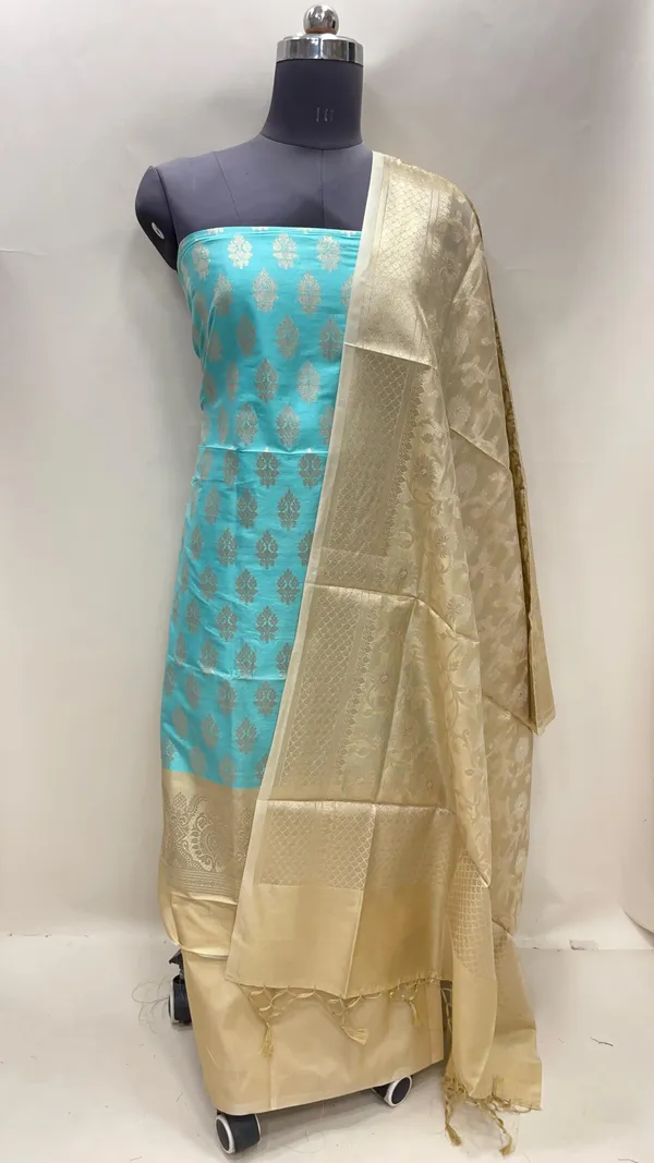 Humairah_Presents_Light_Blue_Semi_Katan_Silk_Floral_Zari_Booti_3_pcs_Suit_Set_with_Contrast_Beige_Plain_Bottom_and_Tilfi_Jaal_Beige_Dupatta_ASD_124