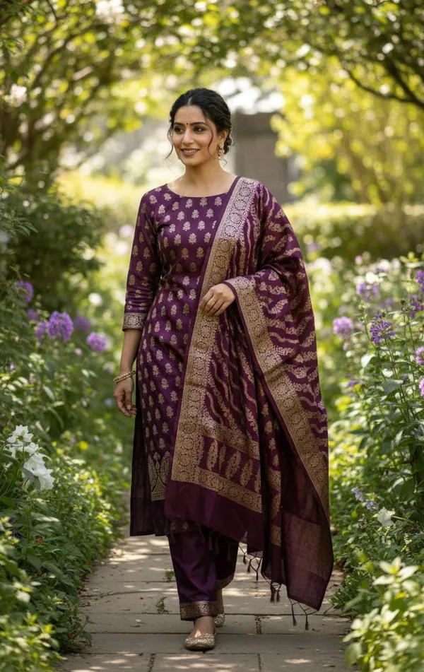 Dark_Purple_Dyable_Katan_Silk_Floral_Zari_Booti_Banarasi_Suit_with_Aada_Stripe_Zari_Jaal_Dupatta_1100SKL_KSD4