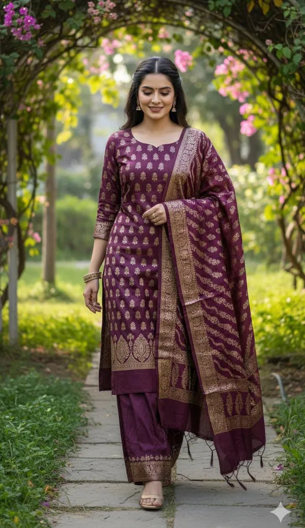 Dark_Purple_Dyable_Katan_Silk_Floral_Zari_Booti_Banarasi_Suit_with_Aada_Stripe_Zari_Jaal_Dupatta_1100SKL_KSD4