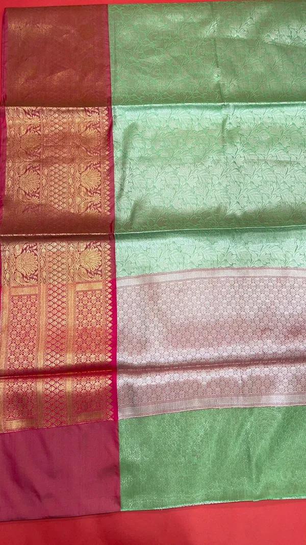 Green_Kanchi_Silk/Brocade_Banarasi_Sarees_For_Women_GEBW9