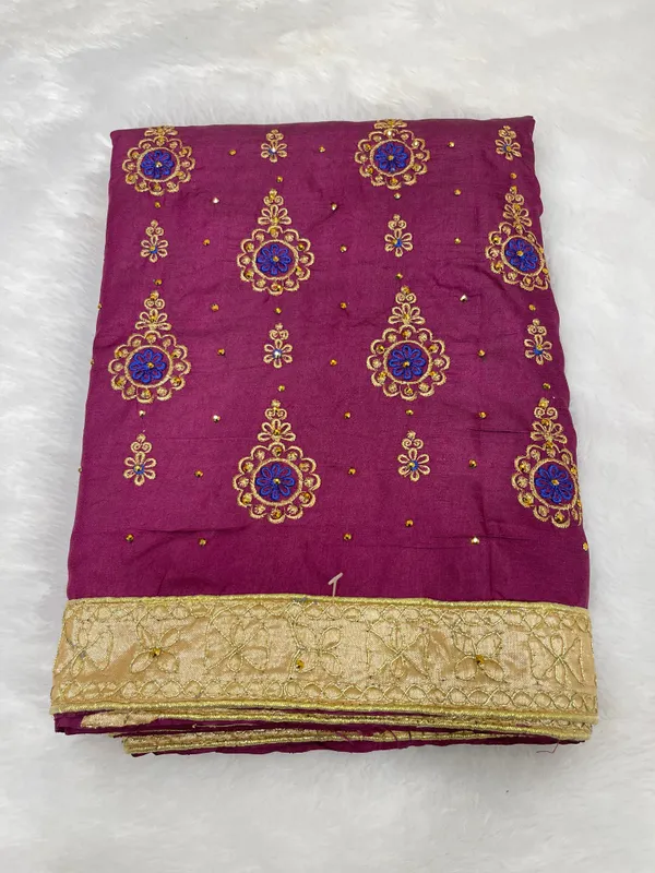 Purple_Cotton_Blend_Zari_Embroidery_Banarasi_Saree_600KS_1