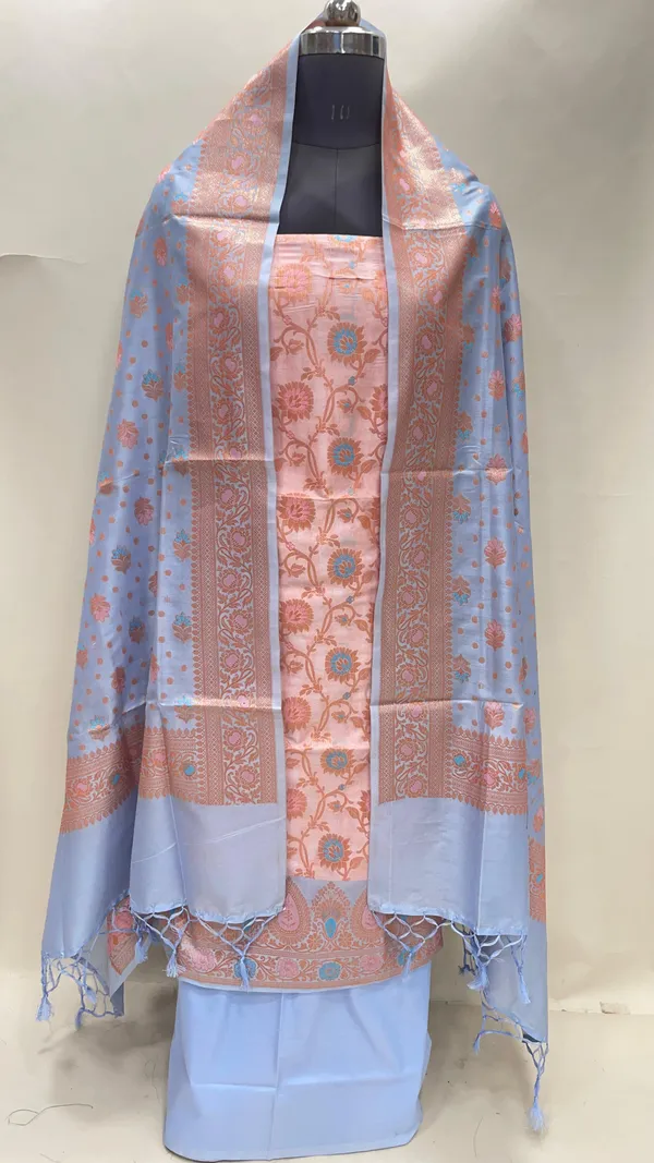Humairah_Presents_Pink_Semi_Katan_Silk_Floral_Minakari_Jaal_3_pcs_Suit_Set_with_Contrast_Blue_Bottom_and_Minakari_Floral_Booti_Sky_Blue_Dupatta_ASD_148