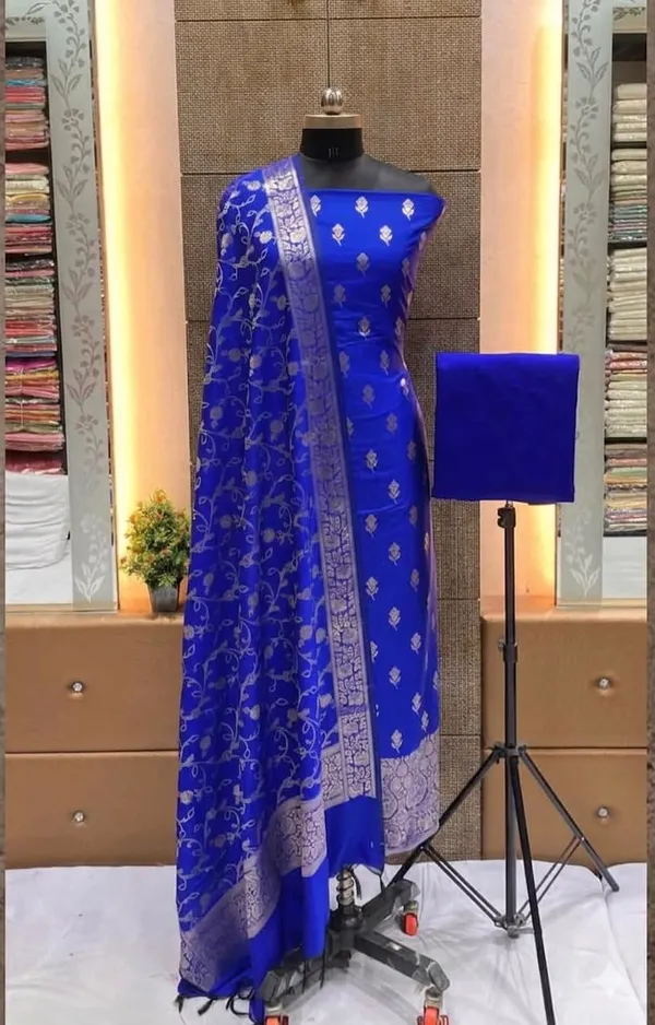 Blue_Katan_Silk_Floral_Zari_Booti_Daman_Banarasi_Suit_with_Alfi_Zari_Jaal_Dupatta_800SKL_KSD24