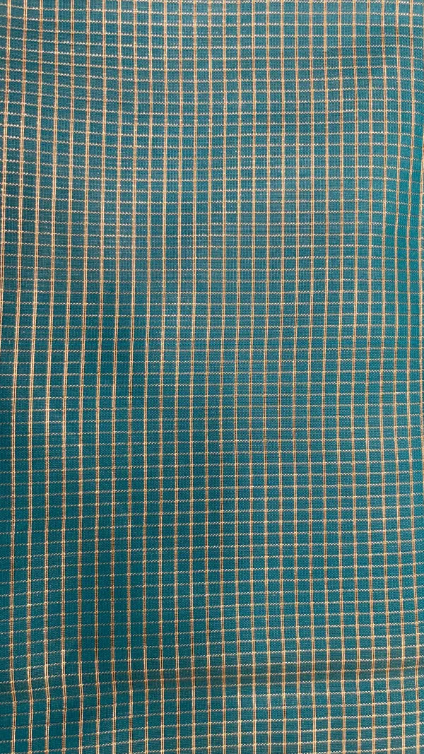 Humairah_Presents_Sky_Blue_Organza_Zari_Plain_Striped_with_Gold_Zari_Border_with_Contrast_Gold_Pallu_and_Sky_Blue_Blouse