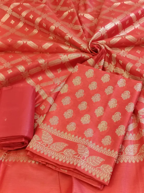 Red_Cotton_Blend_Floral_Zari_Booti_with_Zig-Zag_Zari_Jaal_Dupatta_Banarasi_Suit_65SHL_PV1