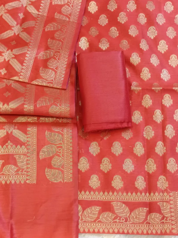 Red_Cotton_Blend_Floral_Zari_Booti_with_Zig-Zag_Zari_Jaal_Dupatta_Banarasi_Suit_65SHL_PV1