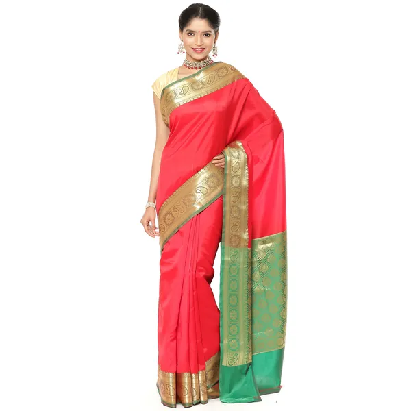 Red_Valkalam_Katan_Silk_Banarasi_Sarees_For_Women_GEKH25